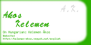 akos kelemen business card